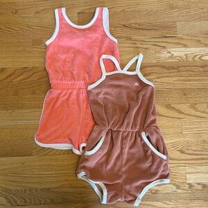 Toddler Girl Terry Rompers